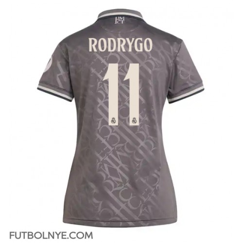 Camiseta Real Madrid Rodrygo Goes #11 Tercera Equipación para mujer 2024-25 manga corta